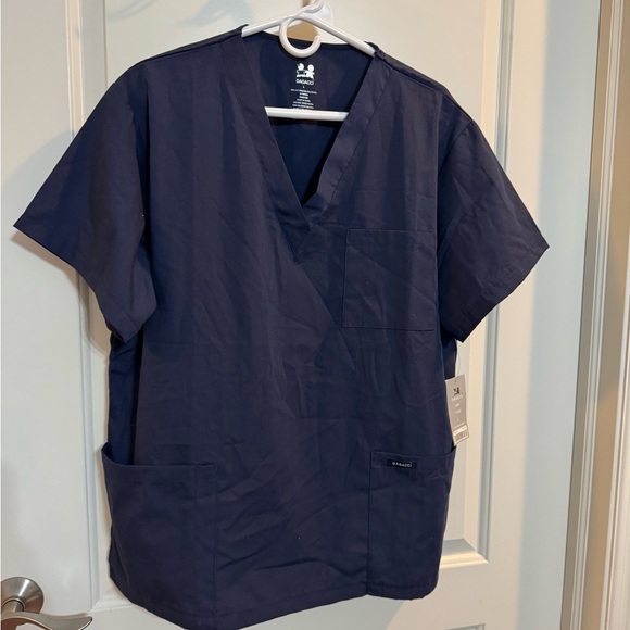 Navy Blue Scrub Top - Picture 1 of 4